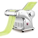 220V Commercial Pasta Maker, 135W Automatic Noodle Machine, Stainless Steel Dough Roller & Cutter, Multifunctional Pasta Maker with 3 Blades for Dumplings & Wontons
