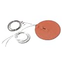 220V Round Silicone Heating Pad, 170-300mm Diameter, 200-380W, with K-Type Thermocouple & Thermostat(Unregulated,110V-200W)