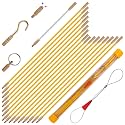 22FT Fiberglass Wire Running Kit, Cable Running Rods with 4 Attachments