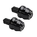 7/8" Motorcycle Bar End Plugs, CNC Aluminum Grip Sliders (Black)
