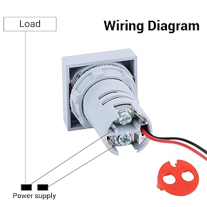 22mm square voltmeter ac 60-500v volt meter panel led digital voltage indicator light 2pcs red