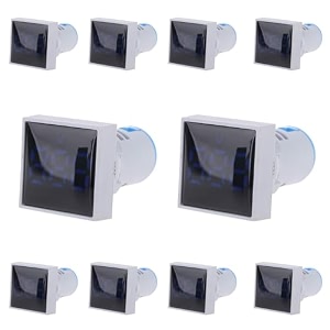 22mm square voltmeter ac 60-500v volt meter panel led digital voltage indicator light 10pcs blue
