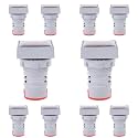 22mm Square Voltmeter AC 60-500V Volt Meter Panel LED Digital Voltage Indicator Light (10pcs Red)