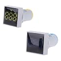 22mm Square Voltmeter AC 60-500V Volt Meter Panel LED Digital Voltage Indicator Light (BY)