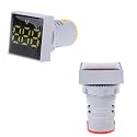 22mm Square Voltmeter AC 60-500V Volt Meter Panel LED Digital Voltage Indicator Light (RY)