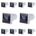 22mm Square Voltmeter AC 60-500V Volt Meter Panel LED Digital Voltage Indicator Light (10pcs Blue)