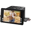 22MP Film and Slide Scanner with 5” LCD Screen, Convert Color & B&W Negatives & Slides 35mm, 126, 110 Film to JPEG Digital Photos