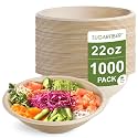 22oz Compostable Paper Bowls Disposable Round Natural Bowl with PLA coating