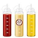 22oz Sauce Bottles, Condiment Squeeze Bottle, Syrup Bottle, Paint Bottle