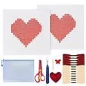 22Pcs Red Heart 18 Mesh Needlepoint Canvas Kit for Beginners Adults