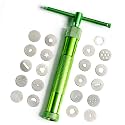 22Pcs Stainless Steel Metal Clay Extruder with 20 Tips Fondant Sugara Paste Extruder Ceramics Pottery Polymer Modeling Decorating Cake Decor Tools Set