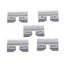22Teeth Pet Clipper High Carton Steel And Ceramic，Compatible For Oster，A5 Series Moving Replacement Blade Fits(Silver steel,5pcs)