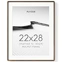 22x28 Picture Frame, Natural Solid Walnut Wood Photo Frame, Rounded Corner