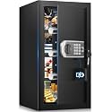 23.6" Tall Large Home Safe, 4.6 Cuft Safe Box with Fireproof Waterproof Bag