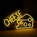 23.6"x13.6" Large Size Cheese Neon Signs for Business，Neon Lights for Cheese Shop Led Business Signs Suitable for Fast Food shops Christmas Birthday Party Gift