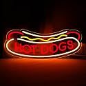 23.6"x9.4" Large Size Hot Dogs Neon Signs for Business，Neon Lights for HOT DOGS Shop Led Business Signs Suitable for Fast Food shops Christmas Birthday Party Gift