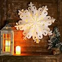 Mudder 23.6 in Christmas Star Paper Lantern with Timer Light,Novel Style