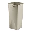 23 gal. Square Beige Trash Can