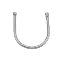 23 Inches Silicone Shower Hose Extra Short Silver