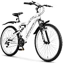 24/26/27.5 Inch Mountain Bike for Men & Women, 21-Speed Full Suspension MTB, High-Carbon Steel Frame, Quick Release Front Wheel, Dual Fenders, Easy Assembly, Trail & Commuter Bicycle
