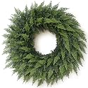 24" Artificial Lifelike Touch Cedar Christmas Wreath for Front Door Decor