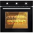 24" Single Wall Oven, 2.5 Cu.Ft Built-in Electric Oven with 8 Cooking Modes, Stainless Steel Convection Wall Oven with Removable Door, Mechanical Knob Control
