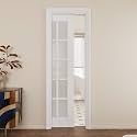Pocket Door,10-Lite Frosted Glass Doors,Solid Door,24x80 Door