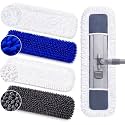 24'' Flat Mop Replacement Pads, Washable Dust Mop Refills Wet Dry Cleaning