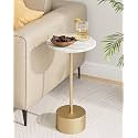 24'' Gold Drink Pedestal Table, Round Martini Cocktail Table