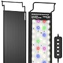 24/7 LED Aquarium Light for 8-12 Inch Plant &amp; Fish Tank, 12-Color &amp; Gradient &amp; Full Spectrum with Auto On/Off, Brightness, Sunrise-Daylight-Moonlight, Extendable Brackets for Freshwater IP68