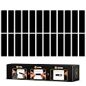 24 Count Sheet of Color Adhesive Match Striker Strip Stickers (2" x 1/2") | Replacement Stryker Stricker for Safety Matches | Peel &amp; Stick Flint Lighter Pad for Craft Wooden Mach Book (Black)