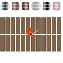24 Count Sheet of Color Adhesive Match Striker Strip Stickers (2" x 1/2") | Replacement Stryker Stricker for Safety Matches | Peel &amp; Stick Flint Lighter Pad for Craft Wooden Mach Book (Brown)