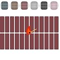 24 Count Sheet of Color Adhesive Match Striker Strip Stickers (2" x 1/2") | Replacement Stryker Stricker for Safety Matches | Peel &amp; Stick Flint Lighter Pad for Craft Wooden Mach Book (RED)