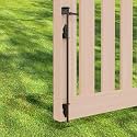 24 Inch Cane Bolt Gate Drop Rod, Heavy Duty Steel Ground Anchor
