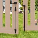 24 Inch Cane Bolt Gate Drop Rod, Heavy Duty Steel Ground Anchor