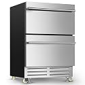 Velivi 24'' Drawer Fridge Under Counter Beverage Refrigerator with Wheels