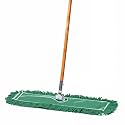 24 Inch Green Commercial Dust Mop &amp; Floor Sweeper – Wood Handle Floor Mop for Tile, Hardwood &amp; Concrete