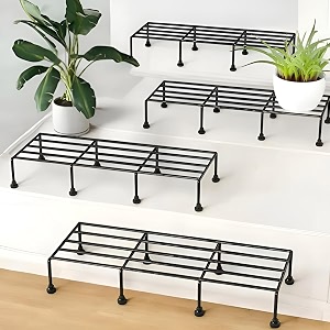 24-inch plant stand  black 120 kg load capacity anti-rust metal with non-bendable legs  ideal for plant stands for outdoor balcony indoor living room flower pot stand for balcony planters for home decor