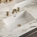 24 Inch Rectangular Undermount Bathroom Sink, Los Flexi 24" x 16" White Ceramic Vanity Sink with Overflow, Modern Undercounter Vessel Sink for Bathrooms