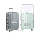 24 inch Trolley Bag Cover/Suitcase Bag Cover/Waterproof Dustproof Luggage Covers/Zippered Clear PVC Suitcase Covers Protectors (Pack of 1) (24 Inch) (Heavy Quality)