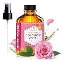 24 Karat Gold Rose Water Toner by Leven Rose Natural Moroccan 24K Rosewater Toner 4 oz