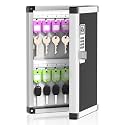 24 Key Box Wall Mount with Code and Key, Key Lock Box with Combination, Key Storage Box with Key Hooks & Tags & Lables, 8.45" x 2.55" x 13" (Black-Code Lock, 24 Keys)
