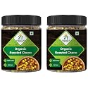 24 Mantra Organic Roasted Chana- Plain, 185g, Yellow, Brown (Pack of 2)