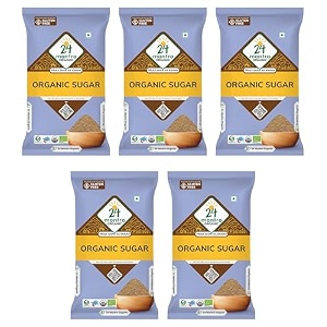 24 mantra organic sugarchinichekkara- 1 kg  pack of 5  100 organic  chemical free amp pesticides free  solvent-free  sulphur-free