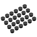 24 Pack 1" Round Plastic Plug Tubing End Caps (Black)