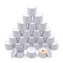 24-Pack 4oz Candle Tins with Lids, Metal Candle Jars for Candle Making, Empty Containers Vessels Bulk for Small Business & Beginners DIY Storage -White