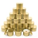 24-Pack 8oz Candle Tins with Lids, Metal Candle Jars for Candle Making, Empty Containers Vessels Bulk for Small Business & Beginners DIY Storage -Gold