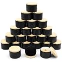 24-Pack 8oz Candle Tins with Wood-Grain Printing Lids, Metal Candle Jars for Candle Making, Empty Containers Vessels Bulk for Small Business & Beginners DIY Storage -Wood Black