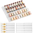24 Pack Acrylic Drawer Spice Organizer, Expandable From 11''-22''