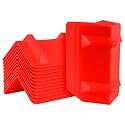 24 Pack Flatbed Edge Corner Protector for Cargo Shipping, Plastic Ratchet Strap Protectors for Tie Downs, Corner Guards for Straps Red